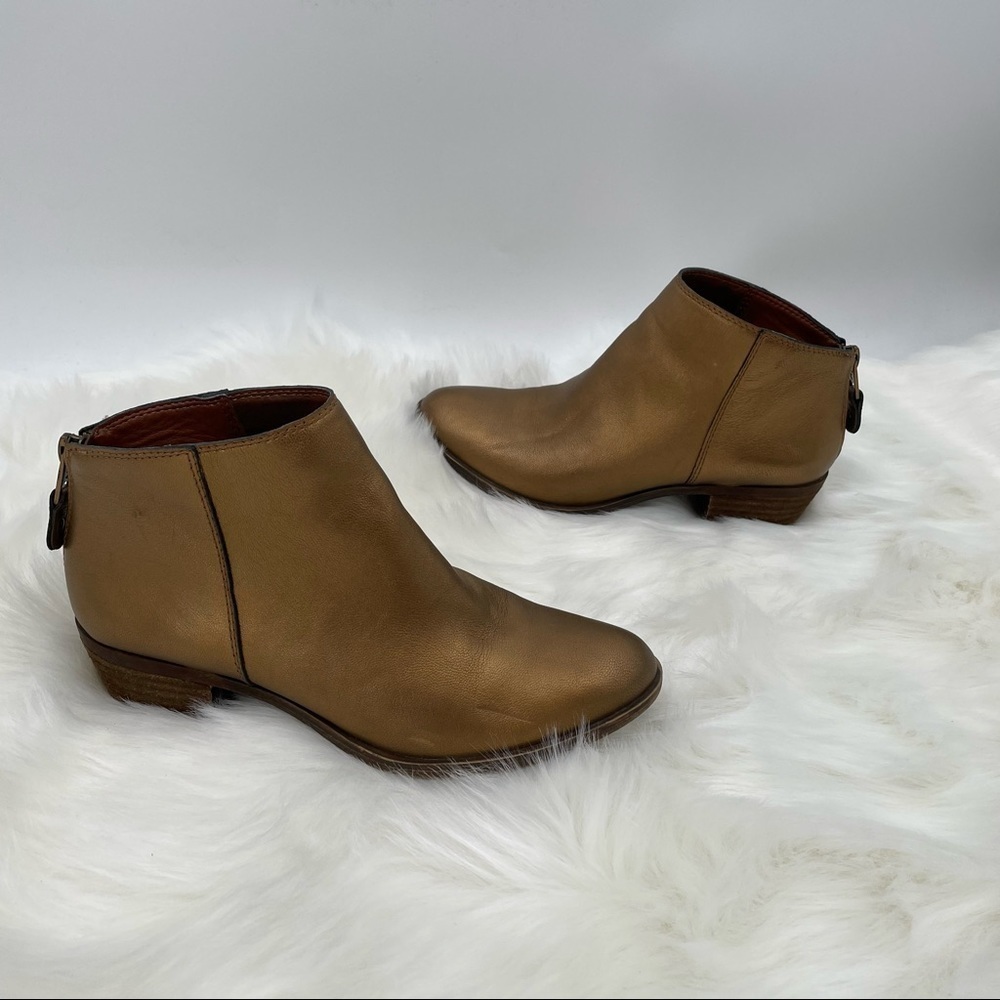 Lucky Brand Gold Belvva Ankle Boots - Picture 2 of 12
